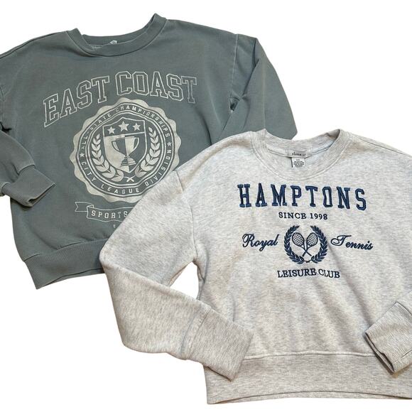 Bundle of Preppy Sweatshirts sz S (6-7) Hamptons Sweatshirt - Picture 1 of 9